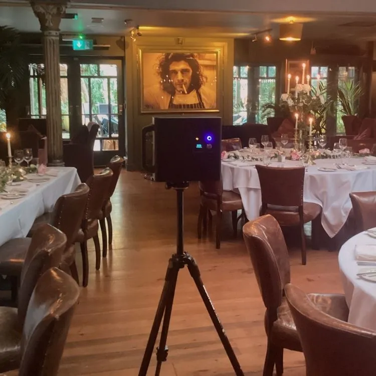 Matterport camera setup capturing Marco Pierre White Donnybrook for a virtual tour.